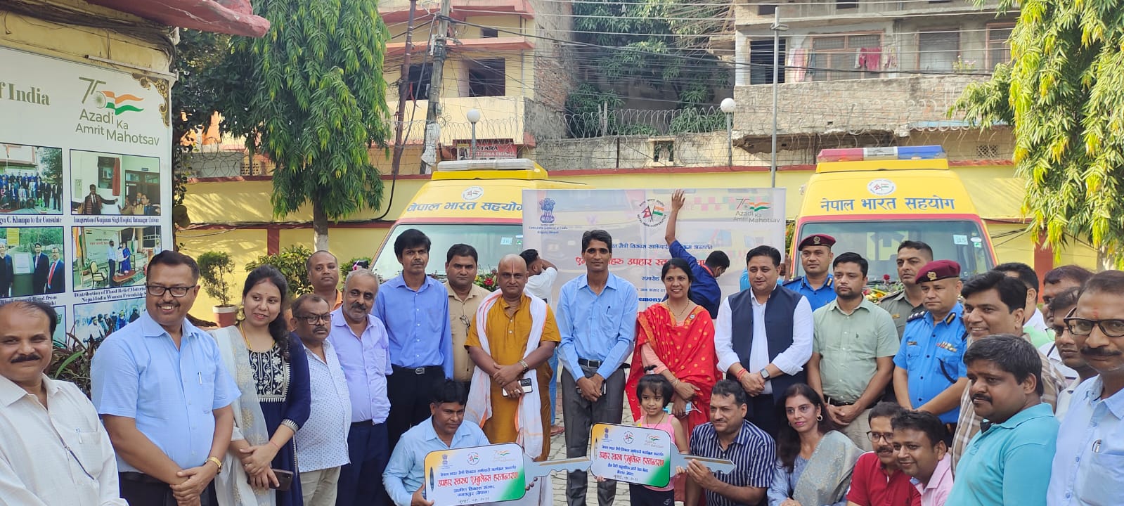 Handing over Ceremony of two Ambulances by the Consulate General of India